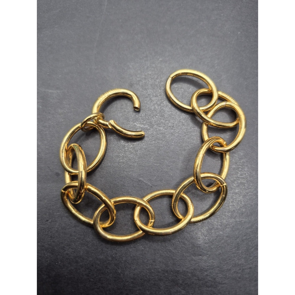 8'' Nos Pesavento Gold Sterling Silver Bracelet 24 Grams 18mm Italy $655 Retail